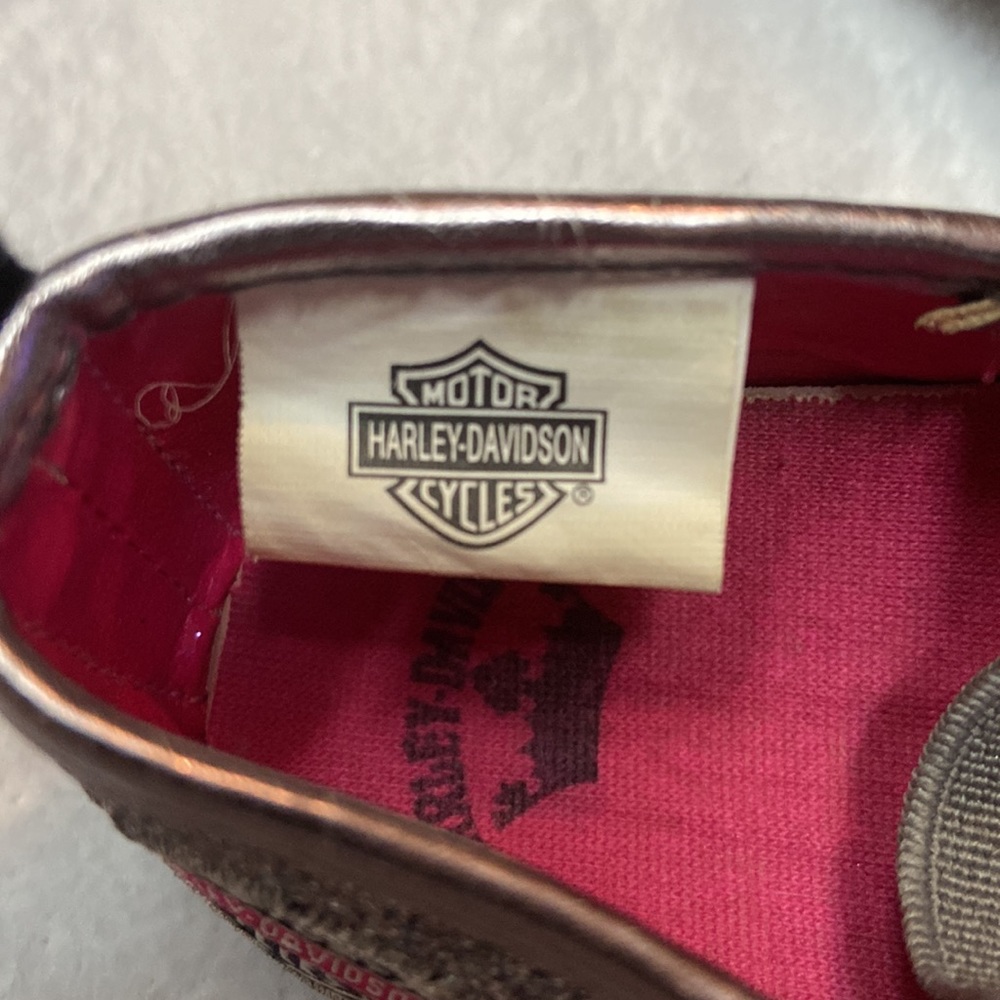 Harley Davidson Cycles Toddler Size 2/3 Silver Sparkle Shoes - Picture 10 of 10